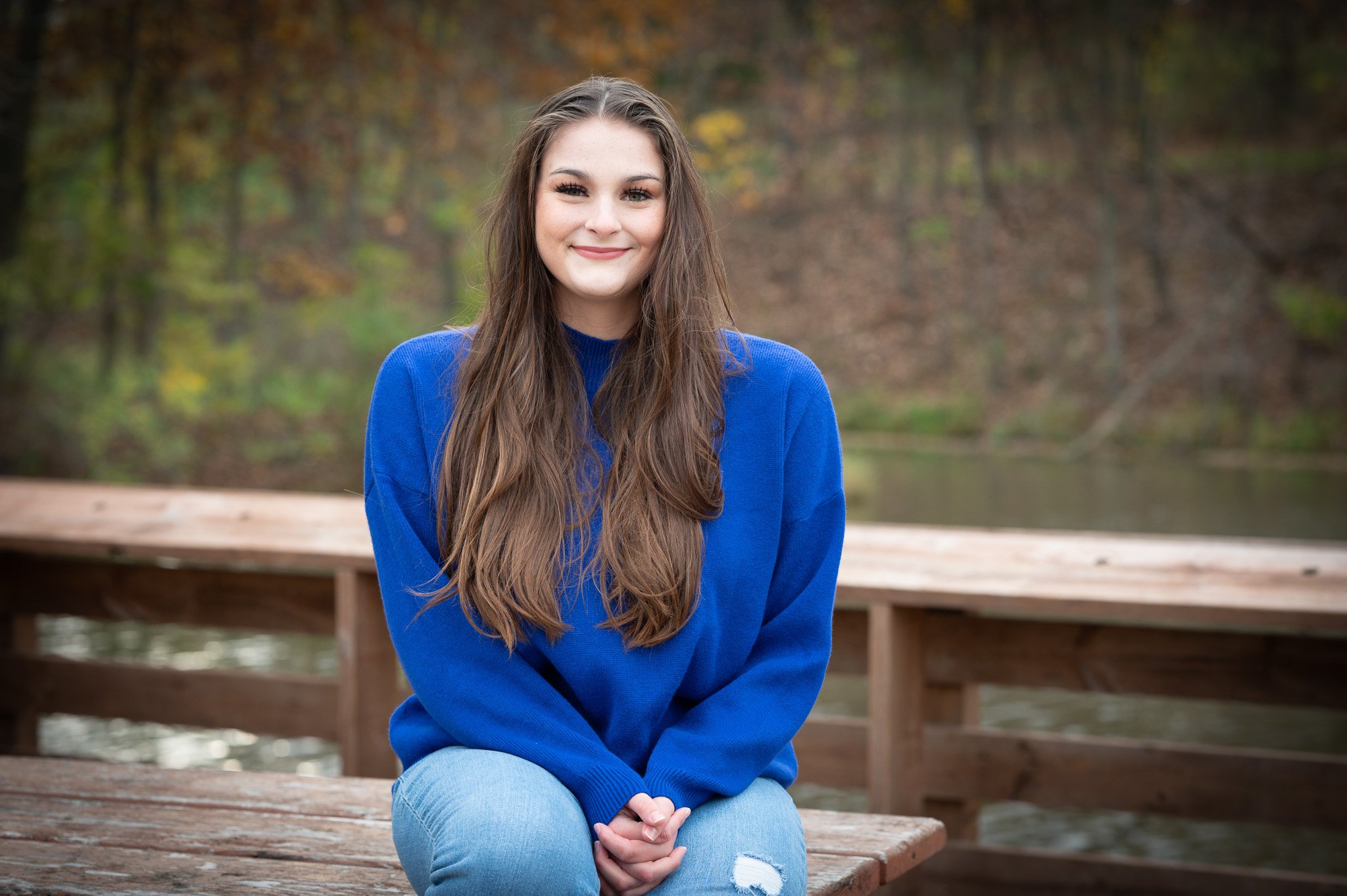 Senior portrait photography — senior girl in fall foliage — Amy Minikus Photo + Film